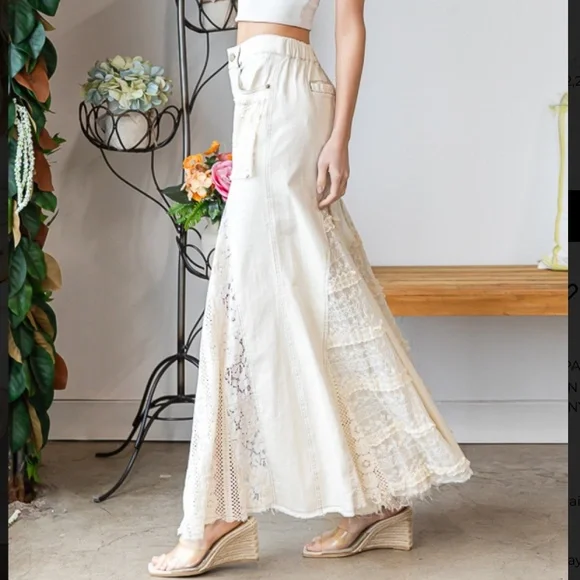 OLI and HALI LACE GROOVY WIDE LEG PANTS WOMEN'S FLARE JEANS  LAST PAIRS! - Picture 4 of 5